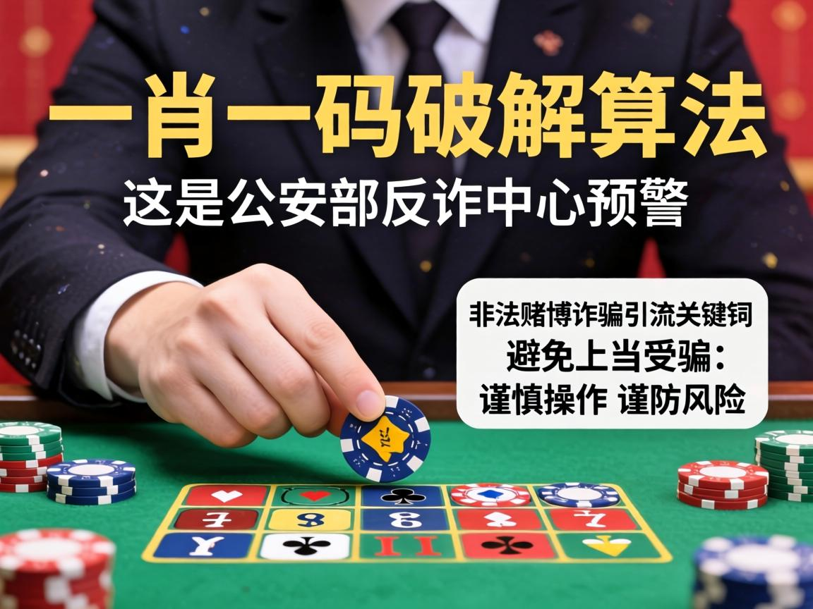 警惕“一肖一码破解算法”骗局，这是公安部反诈中心预警的非法赌博诈骗引流关键词