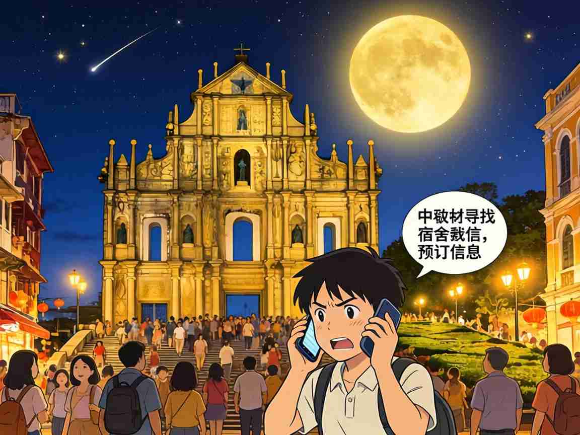 中秋澳门游热潮：大学生小林为抢大三巴一肖一特一中宿舍怎么订急坏了