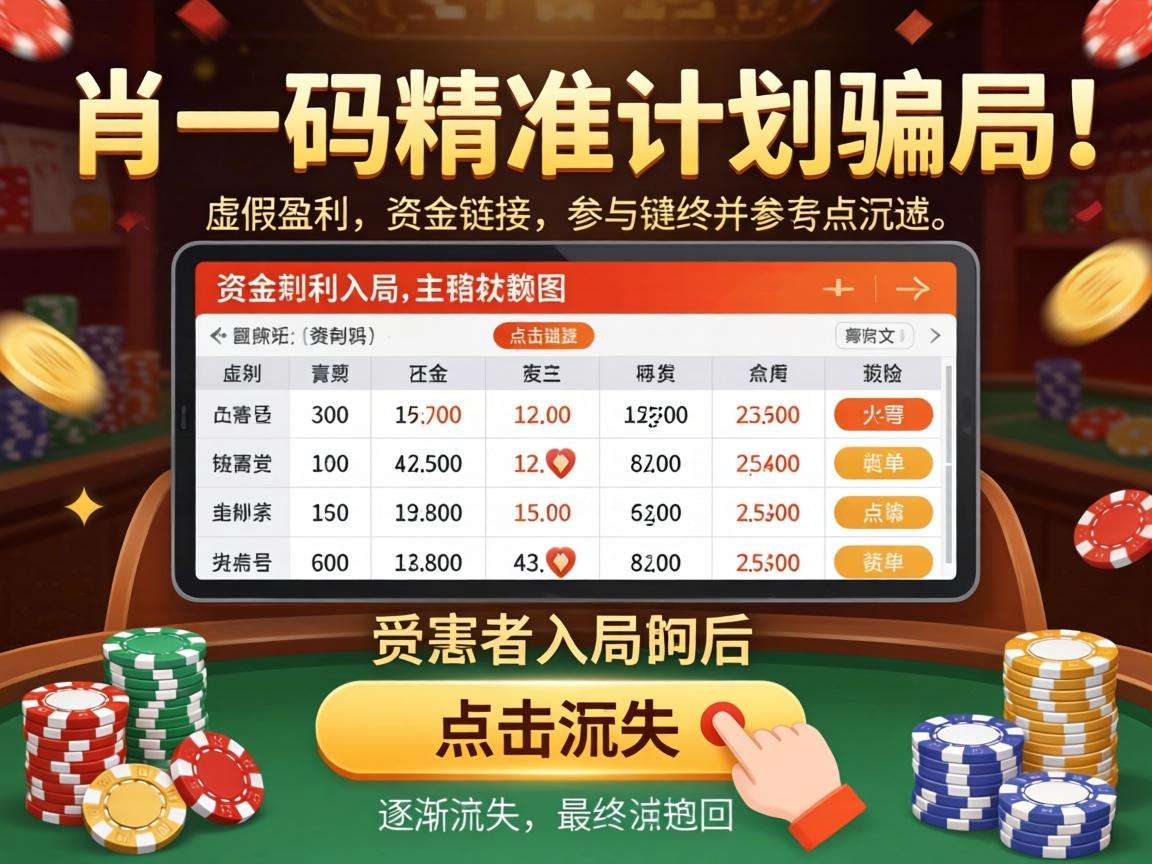 警惕澳门一肖一码精准计划骗局，这是典型的涉赌引流诈骗陷阱