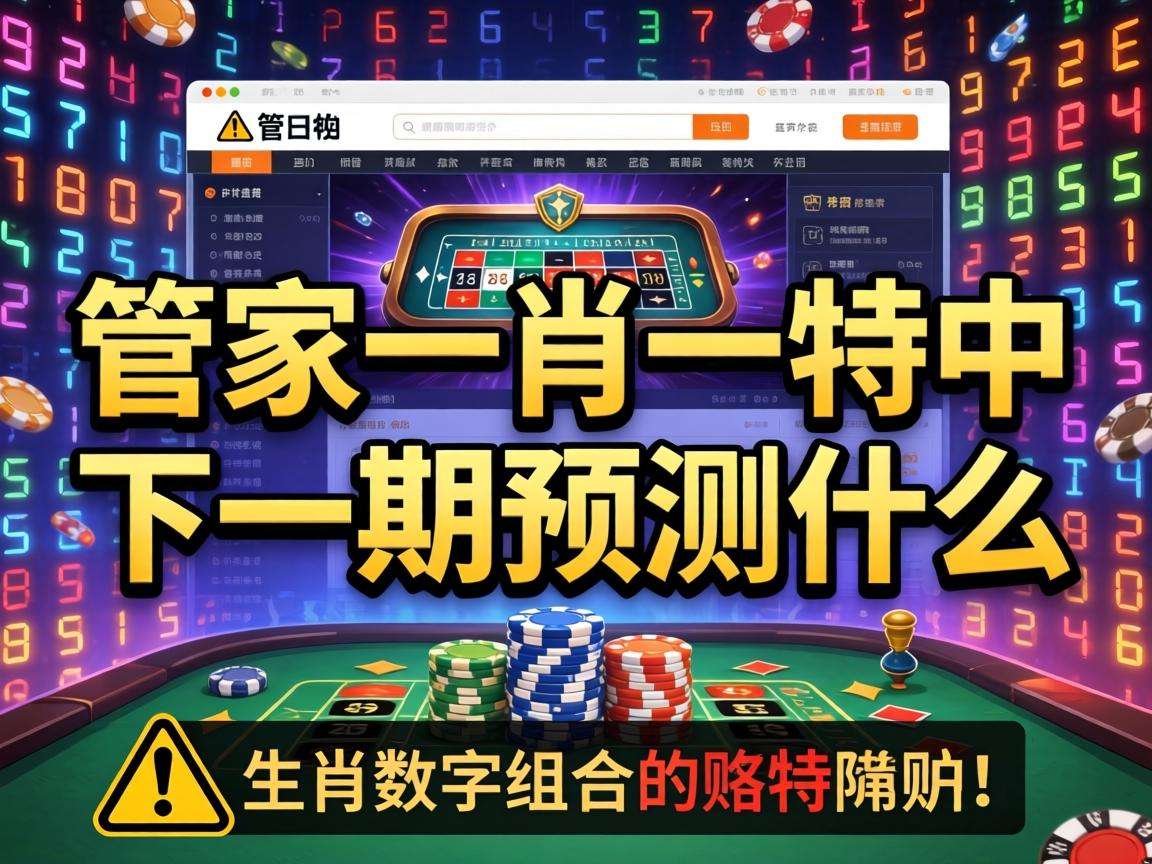 别信“澳门管家一肖一特中下一期预测什么”骗局 警惕生肖数字组合赌博陷阱