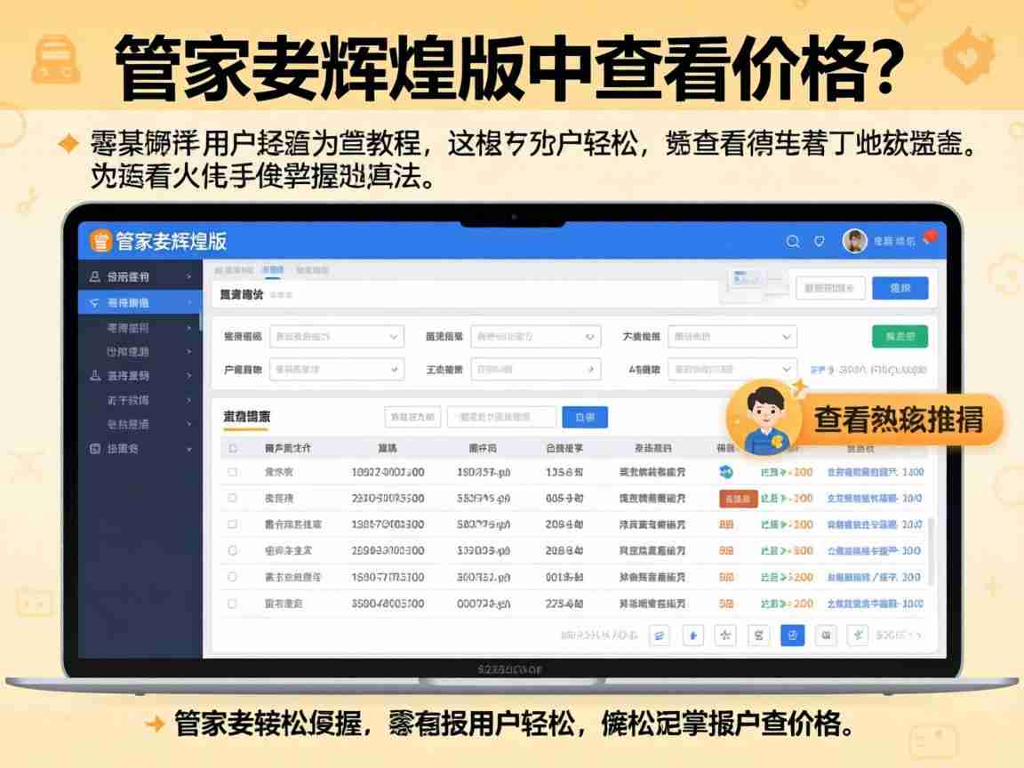 管家婆辉煌版 价格查询教程 零基础新手3步掌握软件报价查看方法