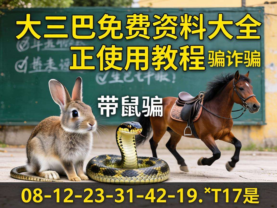 别信“大三巴免费资料大全正使用教程”骗局：带鼠兔蛇马的08-12-23-31-42-19:T17是诈骗