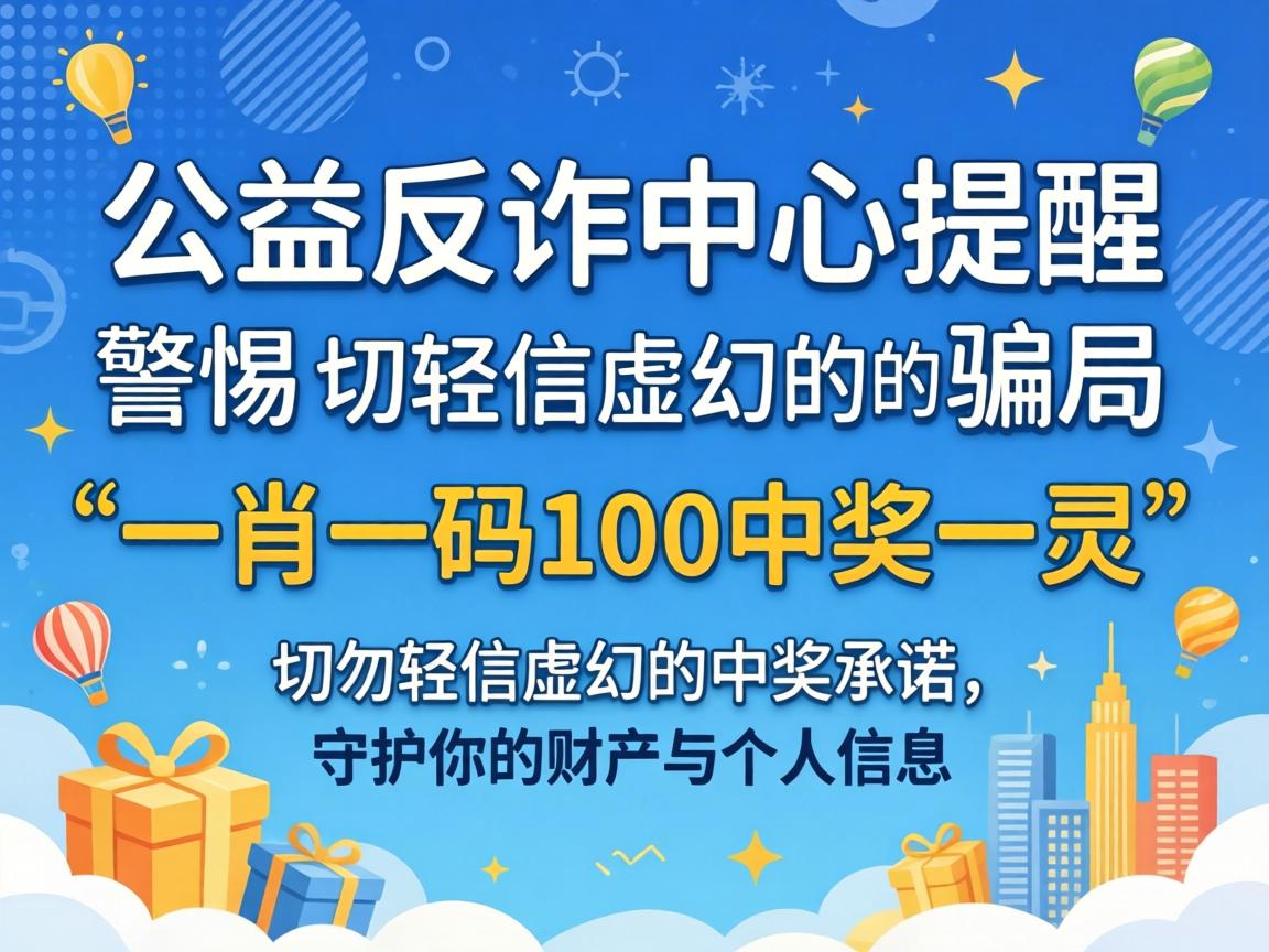 警惕“一肖一码100中奖一灵”骗局 公益反诈中心提醒