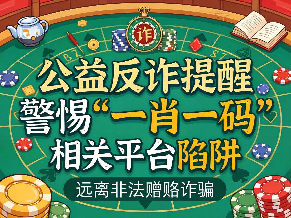 警惕“一肖一码”相关平台陷阱，公益反诈提醒你远离非法赌博诈骗