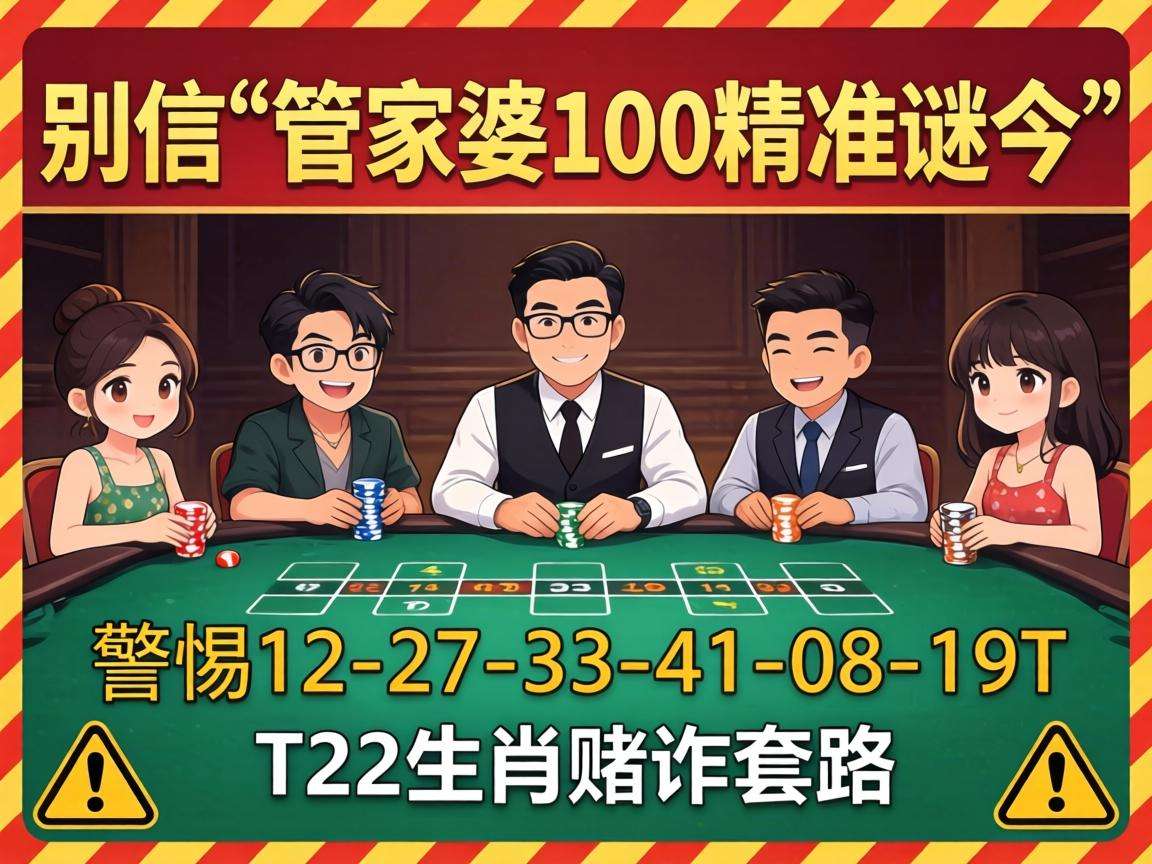 风险警示：别信“澳门管家婆100精准香港谜今”骗局，警惕12-27-33-41-08-19:T22生肖赌诈套路