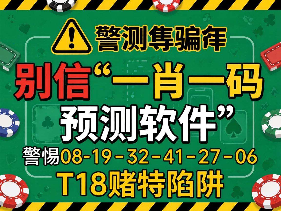 风险警示：别信“澳门一肖一码预测软件”骗局，警惕08-19-32-41-27-06:T18赌博陷阱