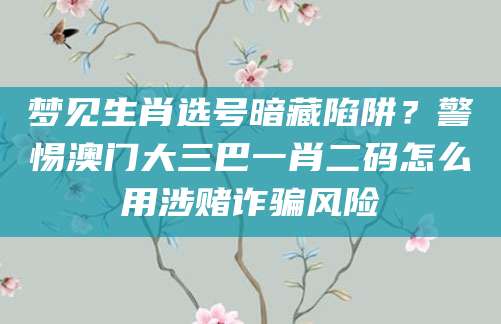 梦见生肖选号暗藏陷阱？警惕澳门大三巴一肖二码怎么用涉赌诈骗风险
